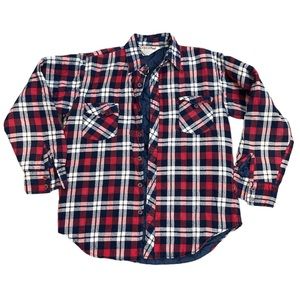 Vintage Destry Quilted Flannel Shirt Jacket Shacket Size Medium